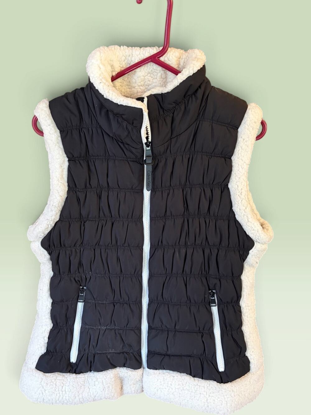 Calvin Klein Performance Women’s XL Black Quilted Puffer Vest Full Zip